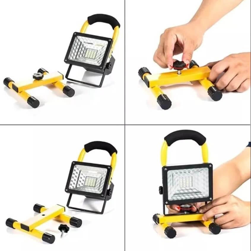 Reflector LED 30W Portátil - Luz de Trabajo Recargable