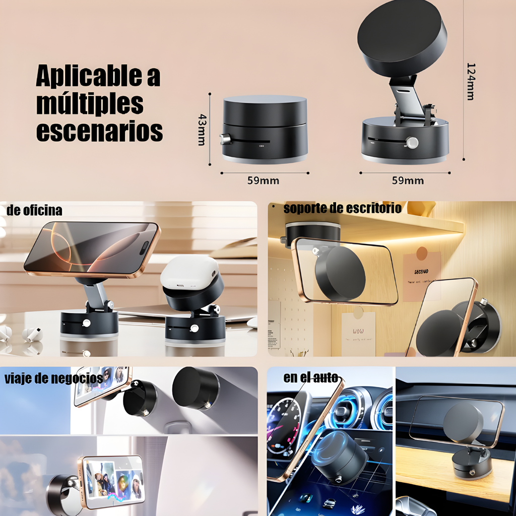 Soporte Magnetico Celular Con Ventosa